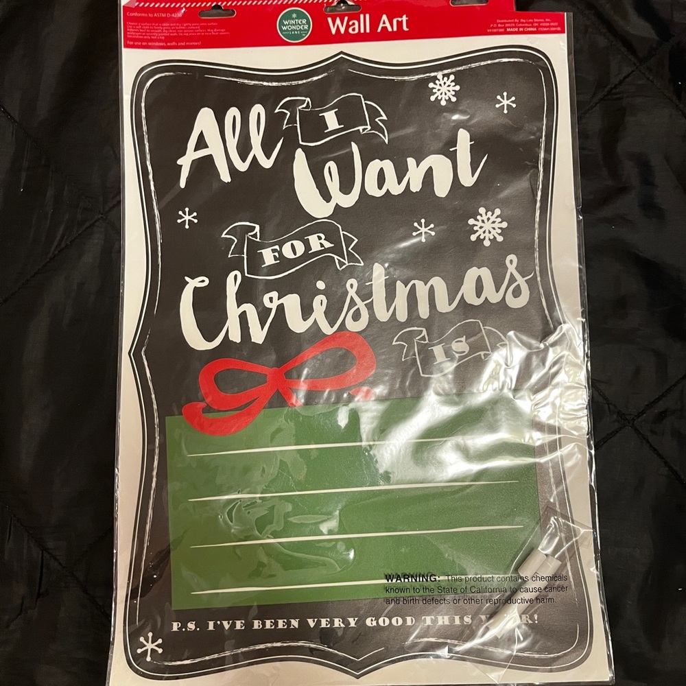 Holiday Wall Art with Red and Green Accents - Christmas wish list new